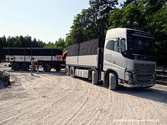 Transport - zbiorniki betonowe w Rykach